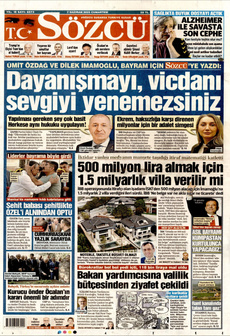SÖZCÜ 7 Haziran 2025 gazete manşeti