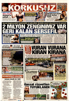 KORKUSUZ 9 Haziran 2025 gazete manşeti