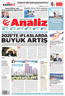 ANALİZ 9 Haziran 2025 gazete manşeti