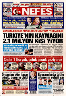 NEFES 9 Haziran 2025 gazete manşeti