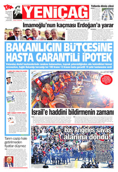YENİÇAĞ 10 Haziran 2025 gazete manşeti