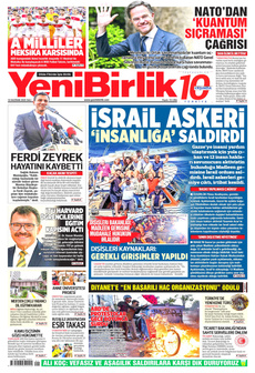 YENİBİRLİK 10 Haziran 2025 gazete manşeti