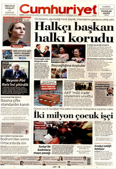 CUMHURİYET 12 Haziran 2025 gazete manşeti