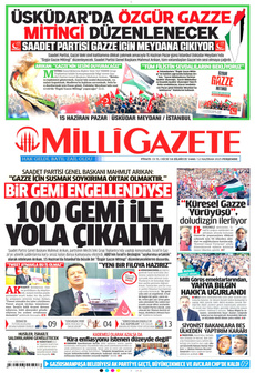 MİLLİ GAZETE 12 Haziran 2025 gazete manşeti