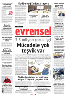 EVRENSEL 12 Haziran 2025 gazete manşeti