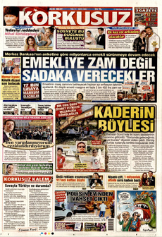 KORKUSUZ 17 Haziran 2025 gazete manşeti