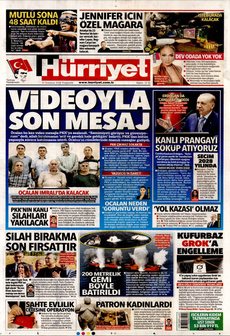 HÜRRİYET 10 Temmuz 2025 gazete manşeti