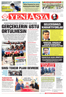 YENİ ASYA 10 Temmuz 2025 gazete manşeti