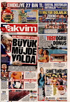 TAKVİM 10 Temmuz 2025 gazete manşeti
