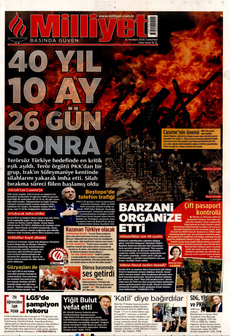 MİLLİYET 12 Temmuz 2025 gazete manşeti