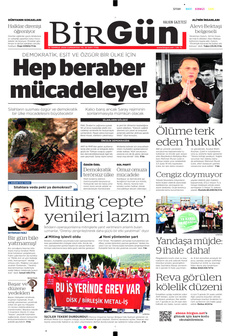 BİRGÜN 12 Temmuz 2025 gazete manşeti