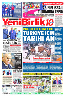 YENİBİRLİK 12 Temmuz 2025 gazete manşeti