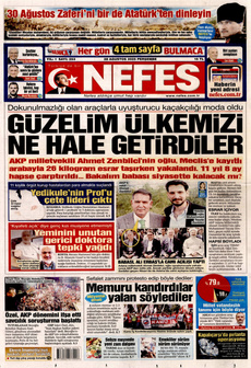 NEFES 28 Ağustos 2025 gazete manşeti