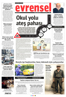 EVRENSEL 28 Ağustos 2025 gazete manşeti