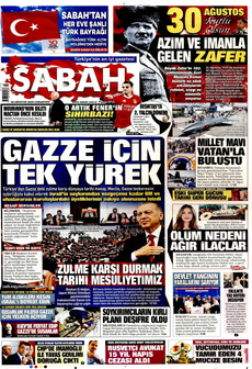 SABAH 30 Ağustos 2025 gazete manşeti