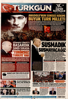 TÜRKGÜN 30 Ağustos 2025 gazete manşeti