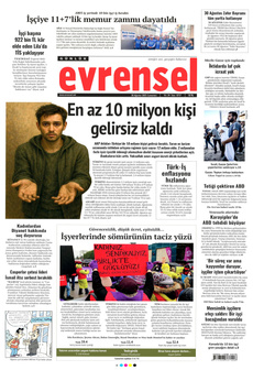 EVRENSEL 30 Ağustos 2025 gazete manşeti