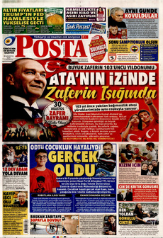 POSTA 30 Ağustos 2025 gazete manşeti