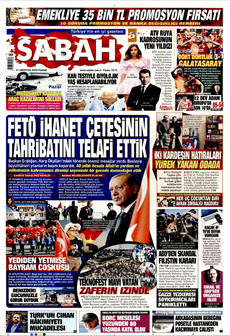 SABAH 31 Ağustos 2025 gazete manşeti
