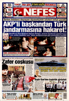 NEFES 31 Ağustos 2025 gazete manşeti