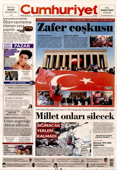 CUMHURİYET 31 Ağustos 2025 gazete manşeti