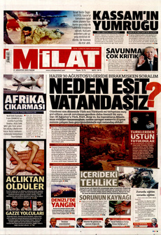 MİLAT 31 Ağustos 2025 gazete manşeti