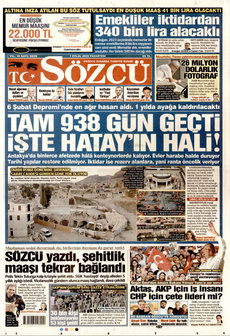 SÖZCÜ 1 Eylül 2025 gazete manşeti