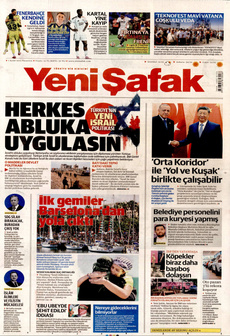 YENİ ŞAFAK 1 Eylül 2025 gazete manşeti