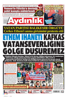 AYDINLIK GAZETESİ 1 Eylül 2025 gazete manşeti