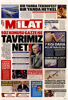 MİLAT 1 Eylül 2025 gazete manşeti