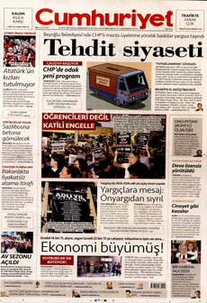 CUMHURİYET 2 Eylül 2025 gazete manşeti