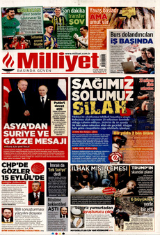 MİLLİYET 2 Eylül 2025 gazete manşeti