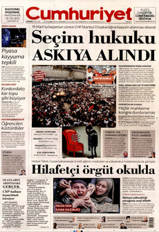 CUMHURİYET 3 Eylül 2025 gazete manşeti