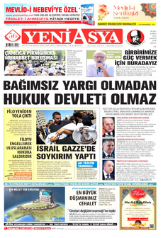 YENİ ASYA 3 Eylül 2025 gazete manşeti