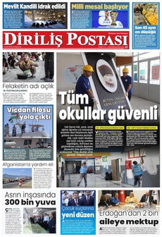 DİRİLİŞ POSTASI 4 Eylül 2025 gazete manşeti