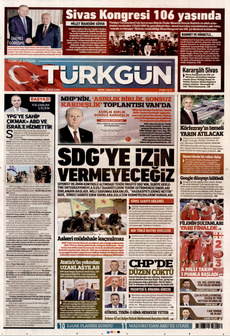 TÜRKGÜN 5 Eylül 2025 gazete manşeti