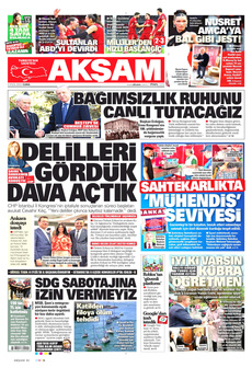 AKŞAM 5 Eylül 2025 gazete manşeti