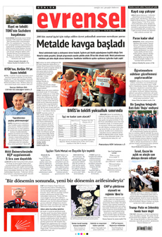 EVRENSEL 5 Eylül 2025 gazete manşeti
