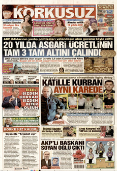 KORKUSUZ 5 Eylül 2025 gazete manşeti