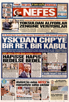 NEFES 6 Eylül 2025 gazete manşeti