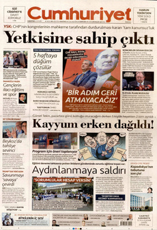 CUMHURİYET 6 Eylül 2025 gazete manşeti