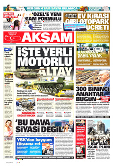 AKŞAM 6 Eylül 2025 gazete manşeti