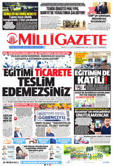 MİLLİ GAZETE 6 Eylül 2025 gazete manşeti
