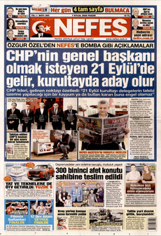 NEFES 7 Eylül 2025 gazete manşeti