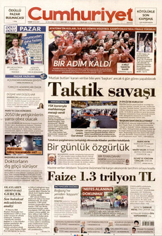 CUMHURİYET 7 Eylül 2025 gazete manşeti