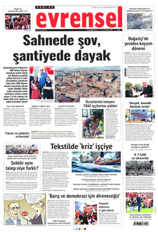 EVRENSEL 7 Eylül 2025 gazete manşeti