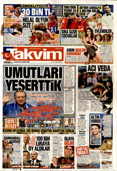 TAKVİM 7 Eylül 2025 gazete manşeti