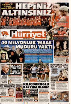 HÜRRİYET 8 Eylül 2025 gazete manşeti