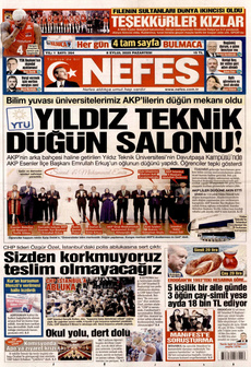 NEFES 8 Eylül 2025 gazete manşeti