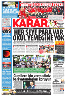 KARAR 8 Eylül 2025 gazete manşeti